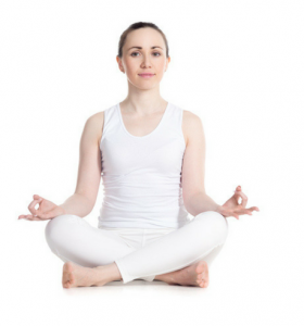 women demonstrating her yoga pose