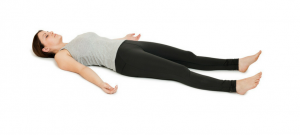 demonstration of women practicing resting pose