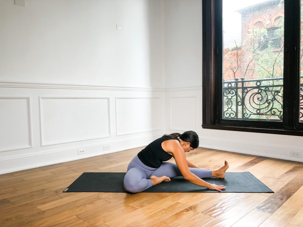 Person in Head to Knee Pose