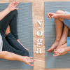 Kids on yoga mat