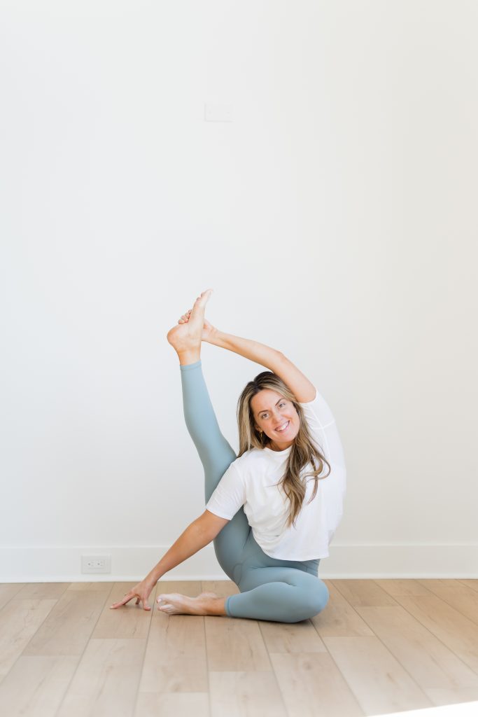 Woman in compass pose