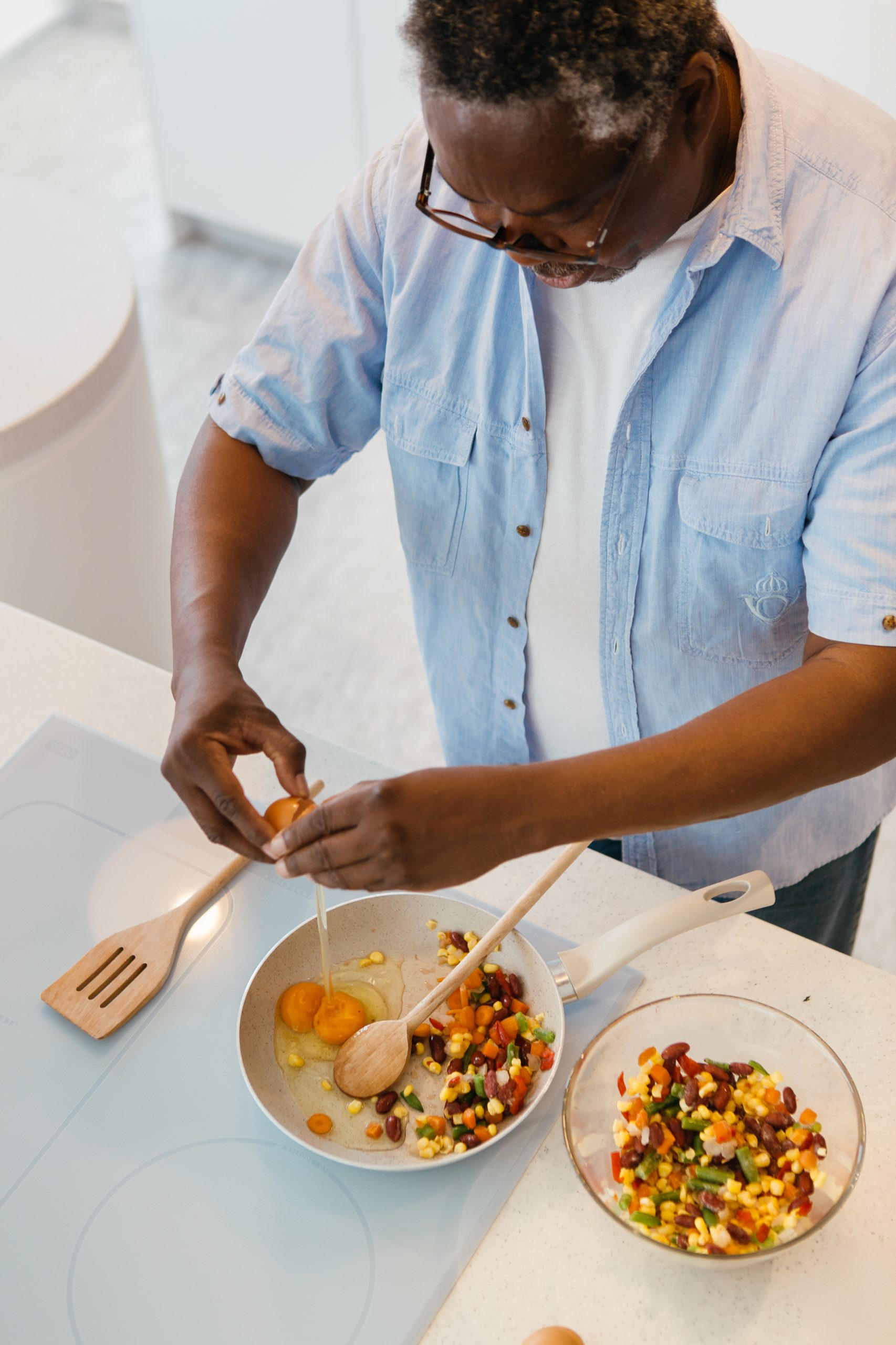 Man preparing ayurvedic food