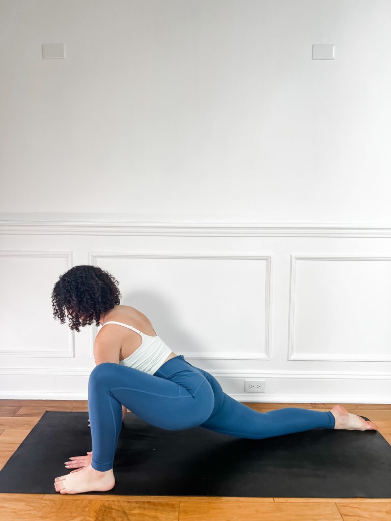Lindsay in Lizard Pose