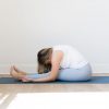 Kate Lombardo in a yin yoga pose