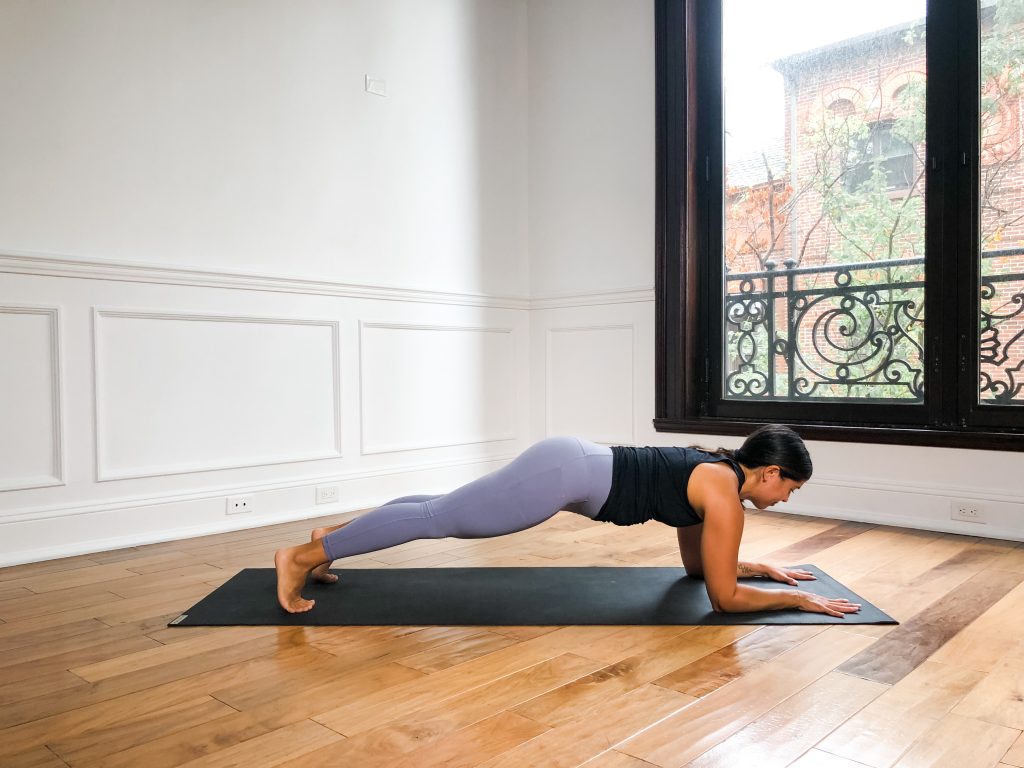 Woman in plank pose