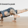 Why teach toward a peak pose graphic with a tattooed man in EKA PADA KOUNDINYASA 1