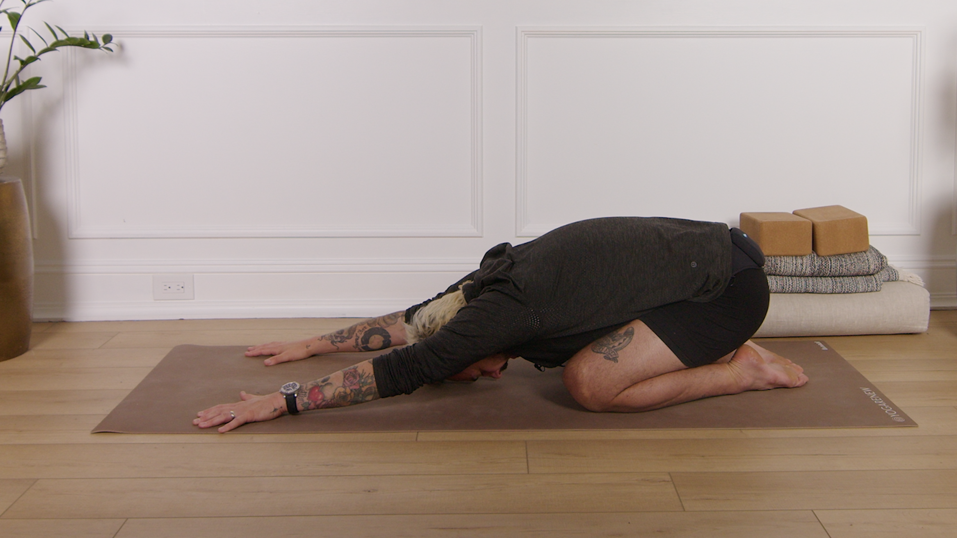 childs pose yoga pose database image