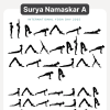 Surya Namaskar A Downloadable PDF with sun salutation pose graphics on it