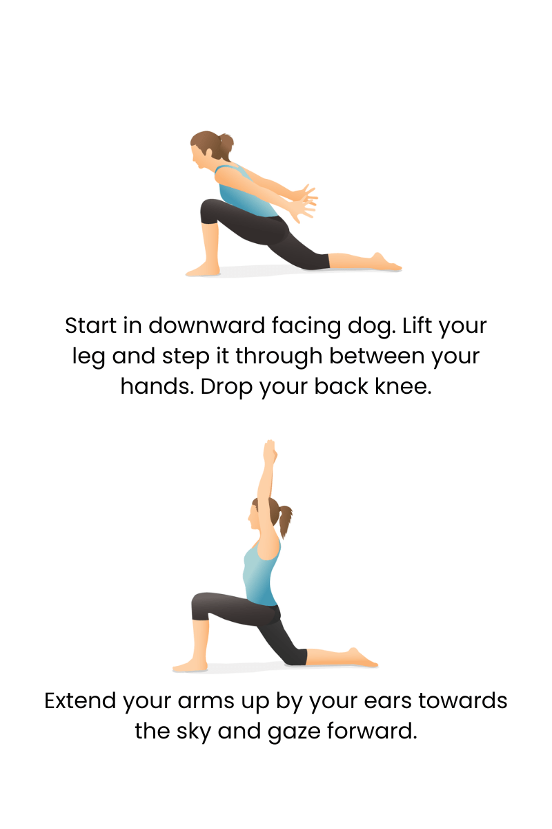 crescent lunge infographic