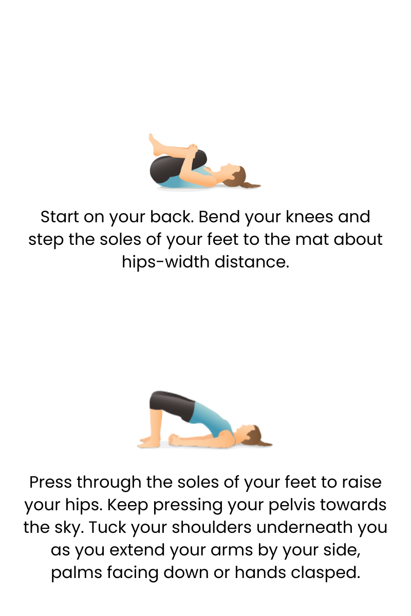 bridge pose how to graphic