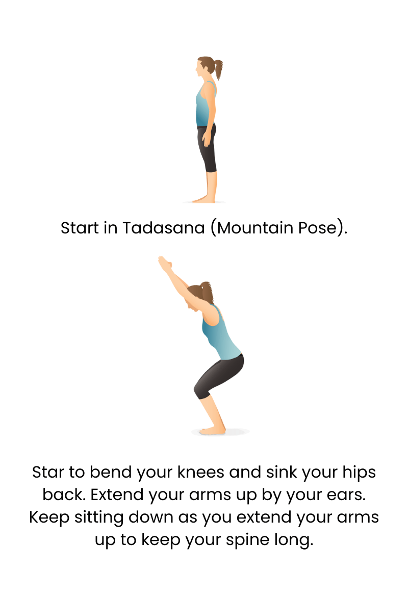chair pose how to