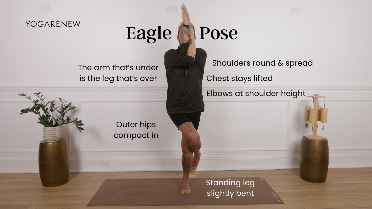 eagle pose alignment diagram