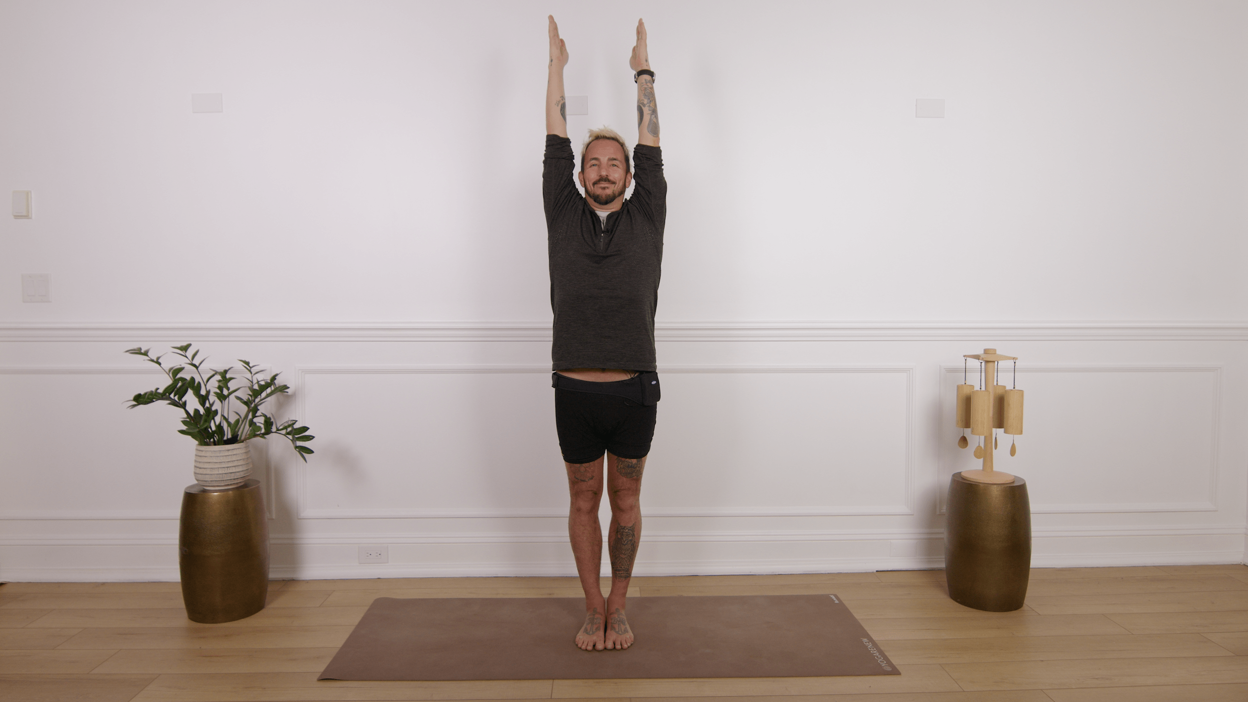 upward hands pose