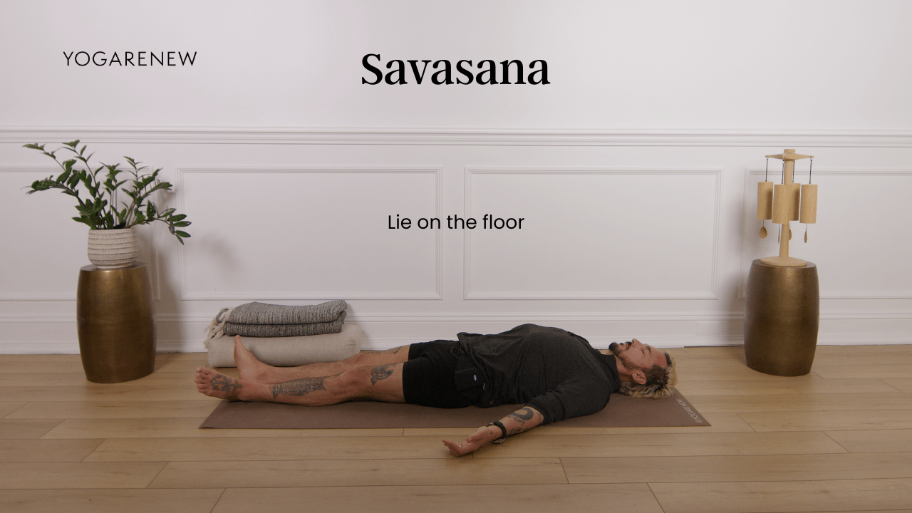 savasana lie on the floor
