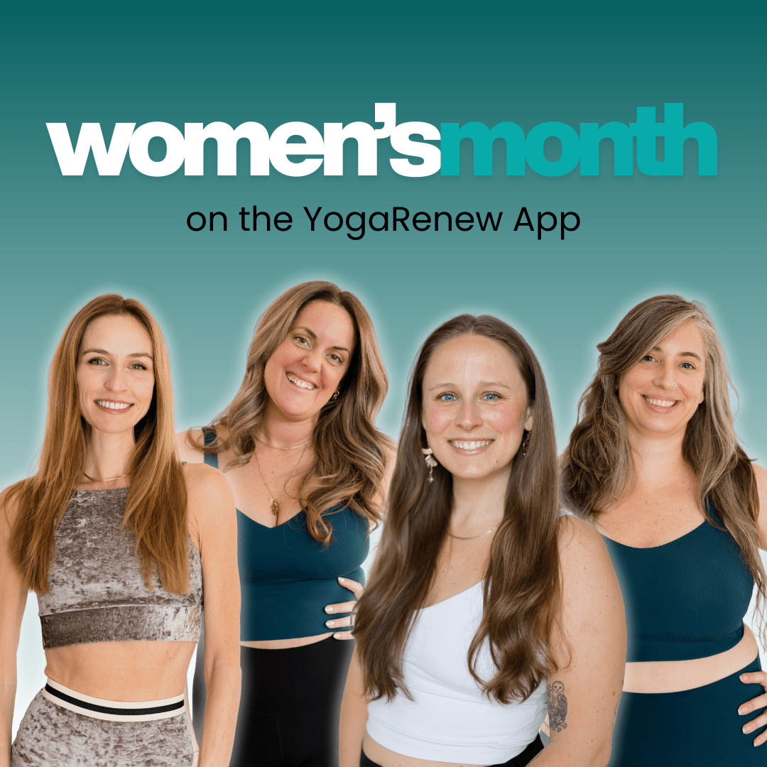 women's month on the yogarenew app