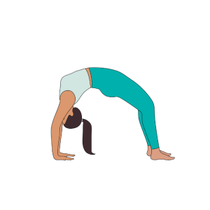 Wheel pose yogi clipart