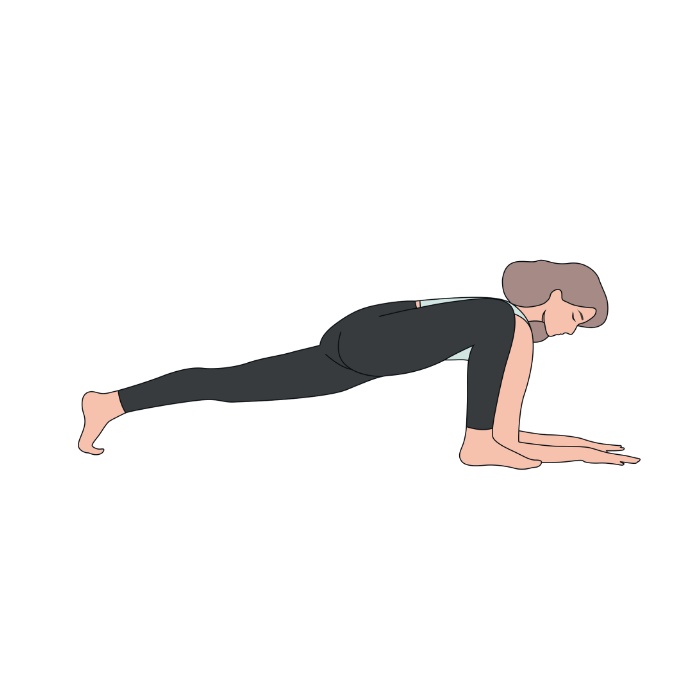 Yogi in lizard lunge, trying to tuck their shoulder underneath their knee