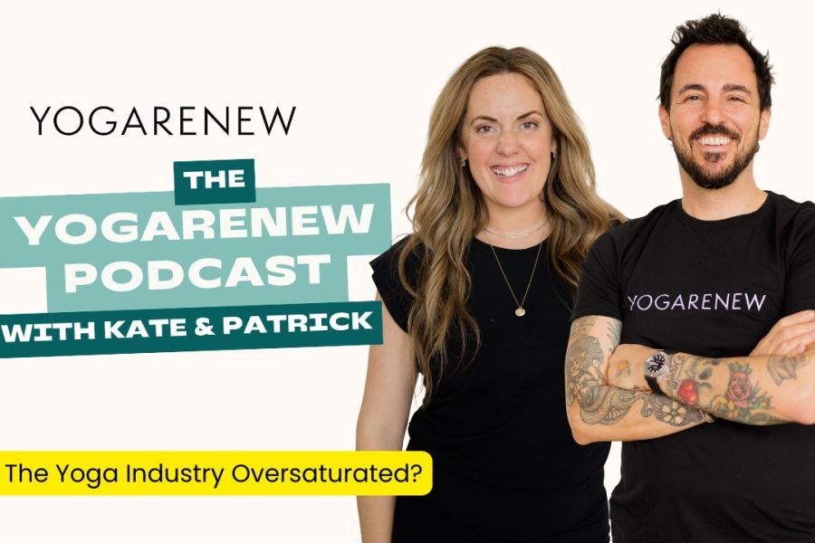 Image of Kate & Patrick from the new YogaRenew Podcast graphic on YouTube